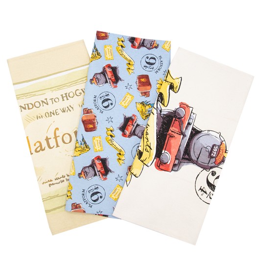 Warner Bros Hogwarts Express Tea Towel Set
